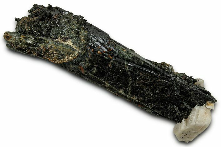 White Feldspar Crystal on Black Aegirine - Malawi #330879